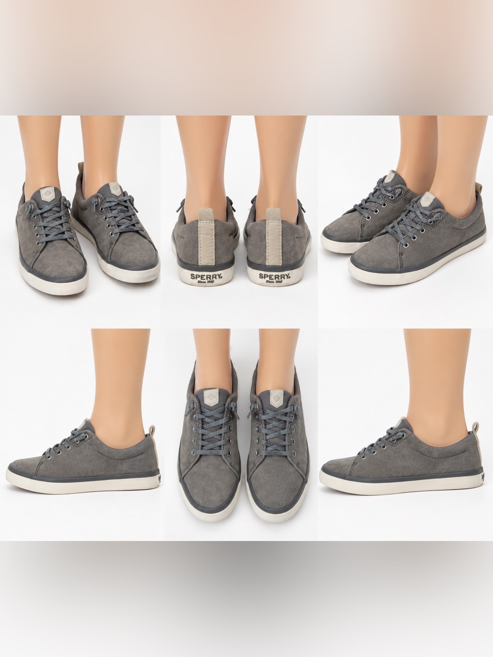 Sperry Women's Sailor Lace to Toe Mystic Leather Boat Shoe, Grey, 5.5